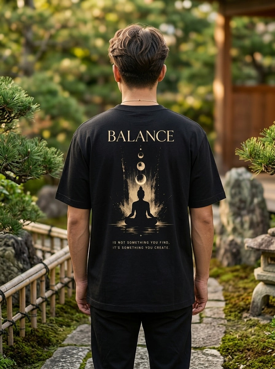 RIVANO Balance Tee | Premium Minimalist Graphic T-Shirt